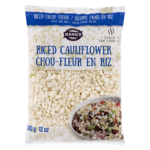 An exciting and no fuss way to cook with Cauliflower. Make a rice-less risotto or replace some or all potatoes when making hash browns. All natural, preservative free and gluten free.