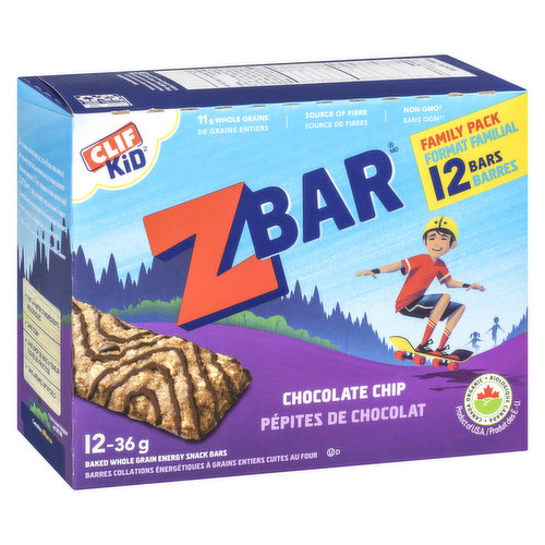 The soft baked goodness in each chocolate chip energy ZBar, is crafted to fuel kids active bodies and imaginations.