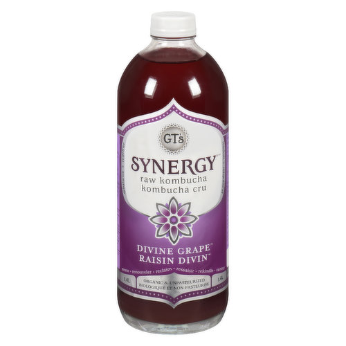 GT's - Synergy Raw Kombucha Divine Grape Organic