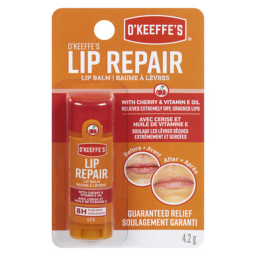 O'Keeffe's - Lip Repair Lip Balm with Cherry & Vitamin E Oil