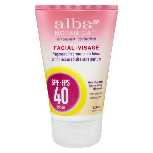 Alba Botanica - Alba Facial Sunscrn Lotion SPF 40