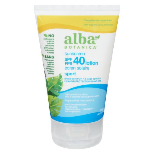 Alba Botanica - Alba Sport Sunscreen Lotion SPF 40