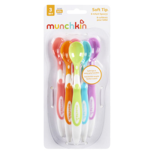 Munchkin Soft Tip Infant Spoons (Pack of 6)