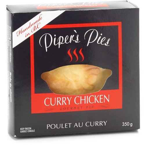 Made locally in Delta BC, Chicken pastry pie with curry seasoning
