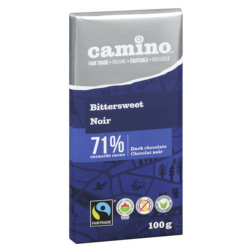 Camino - Chocolate Bar - Bittersweet 71% Dark Chocolate