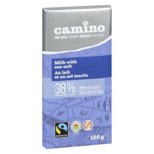 Camino - Chocolate Bar - Milk Chocolate with Sea Salt