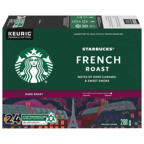 Starbucks - French Roast Coffee K-Cups, Dark Roast