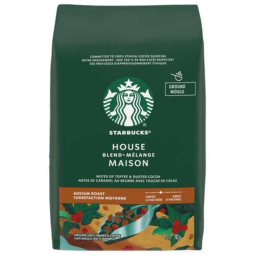 Starbucks - House Blend Ground Coffee, Medium Roast