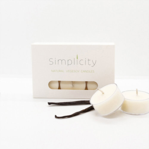 Simplicity Candles - Tealights 6S Vanilla