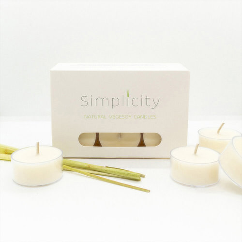 Simplicity Candles - Tealights 12 Pack Lemon