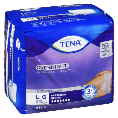Tena - Womens Protective Underwear - Overnight Large