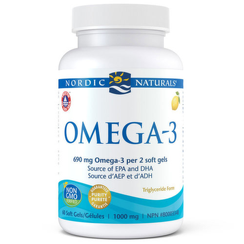 Nordic Naturals - Omega 3 Soft Gels Lemon