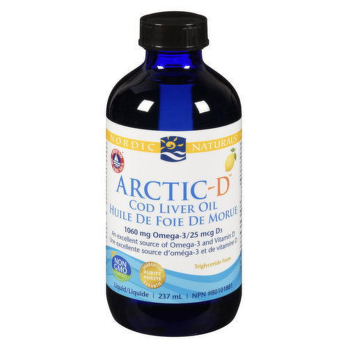 Nordic Naturals - Arctic-D Cod Liver Oil Lemon