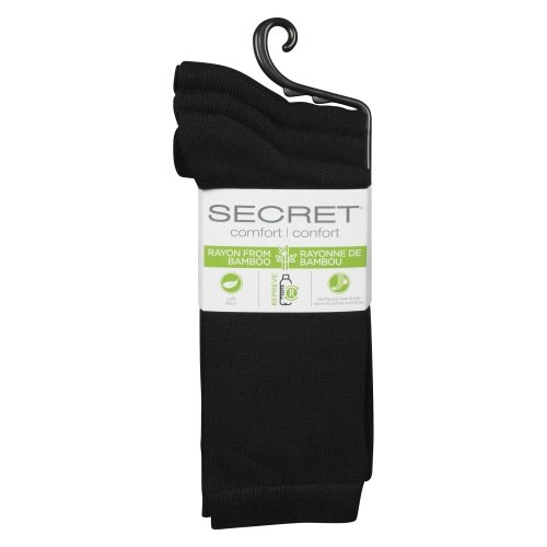 Secret - 3-Pack Black Fashion Crew Socks
