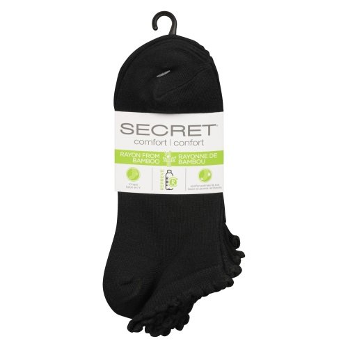 Secret - Black Low Cut Scallop Top Socks