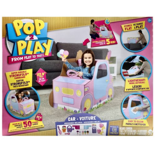 Pop2play - 2-in-1 Car Pink