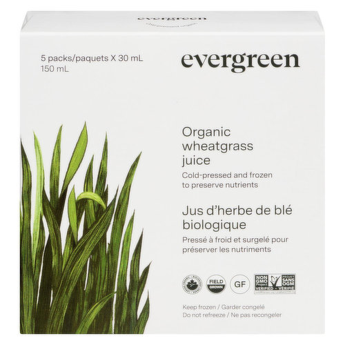 Evergreen - Wheatgrass Juice Frozen Organic