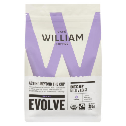 Cafe William - Decaf Medium Roast Beans Evolve