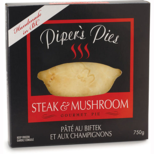 Piper's Pies - Steak & Mushroom Pie