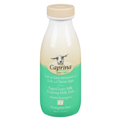 Caprina - Fresh Goat Milk Foaming Milk Bath- Eucalyptus Mint