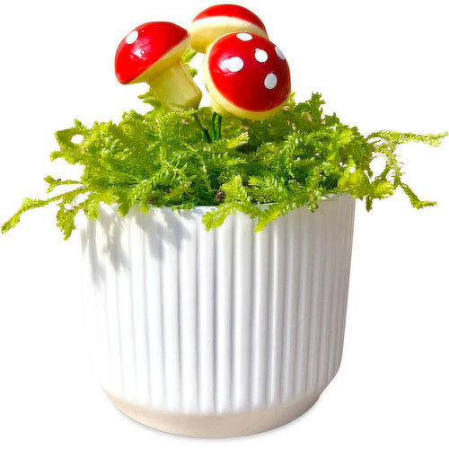 Ceramic - Club Moss w/ Toadstool 2In