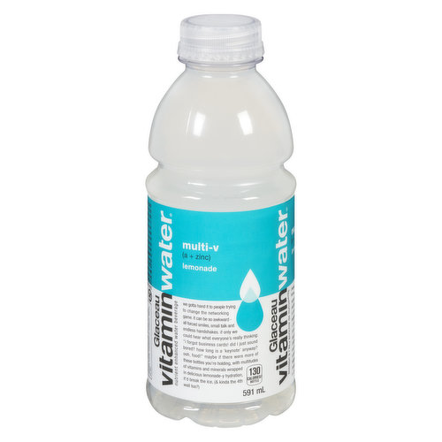 Vitamin-water is a great tasting, nutrient enhanced water beverage with electrolytes and vitamins. It provides an excellent source of C and key B vitamins.