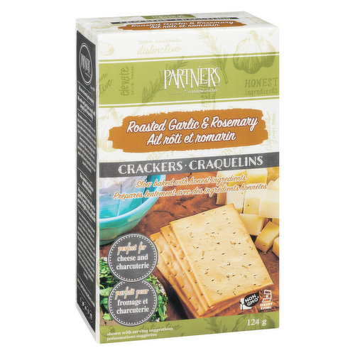 Partners - Hors D'oeuvre Crackers - Garlic & Rosemary