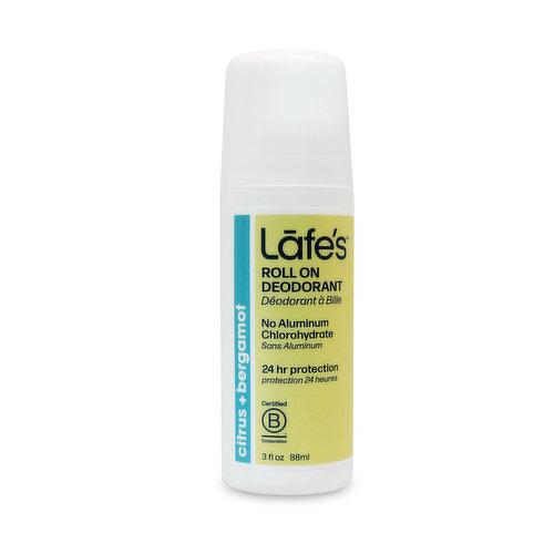 Lafes - Deodorant Roll On Active (Citrus & Bergamot)