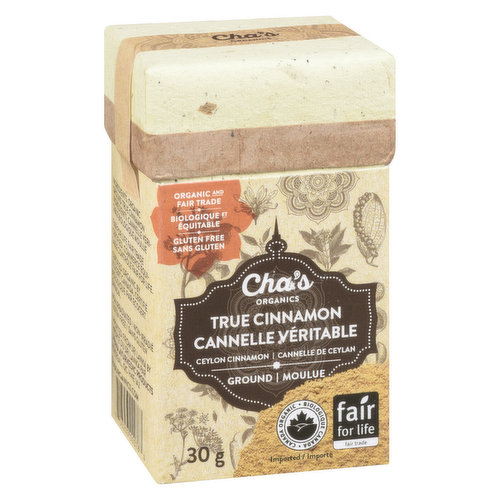 Cha's Organic - True Ceylon Cinnamon - Ground