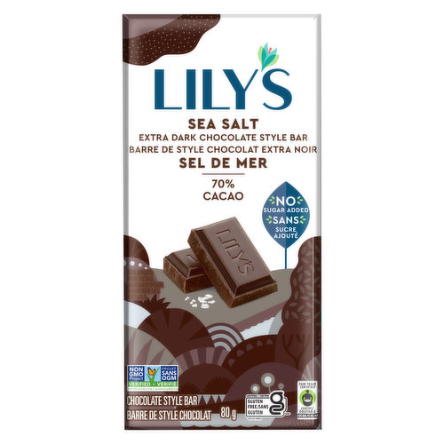 Lilys - Bar Extra Dark Chocolate Sea Salt - Save-On-Foods