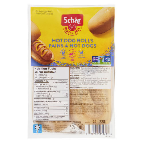 Schar - Hot Dog Buns, Gluten Free