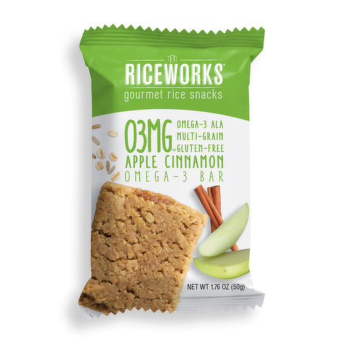 Rice Works - Omega 3 Bar Apple Cinnamon
