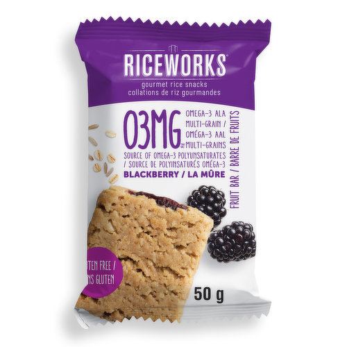 Rice Works - Omega 3 Bar Blackberry