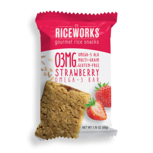 Rice Works - Omega 3 Bar Strawberry