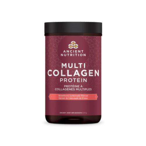 Ancient Nutrition - Multi Collagen Protein, Strawberry Lemon