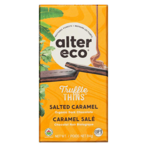 Alter Eco - Dark Chocolate Truffle Thins, Salted Caramel