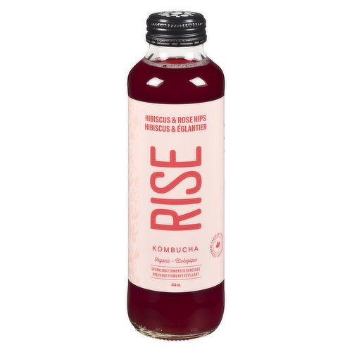 Our Antioxidant Rich Hibiscus & Rose Hips Kombucha Calms the Nervous System so you can focus on what's Really Important.