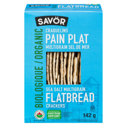 Savor - Crackers Sea Salt Multigrain Flatbreads Organic