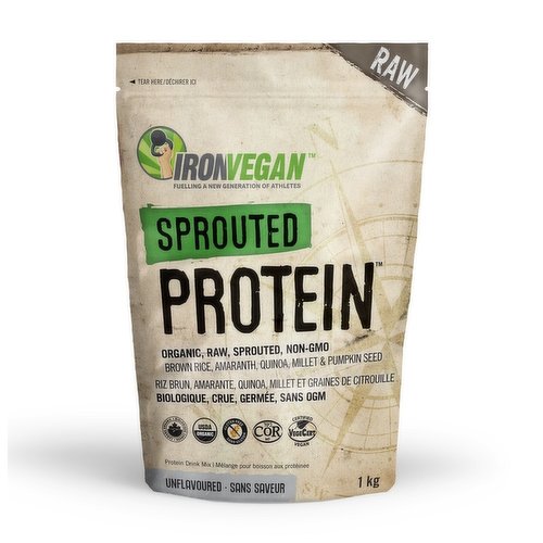 Iron Vegan - Sprouted Protein Drink Mix, Unflavoured