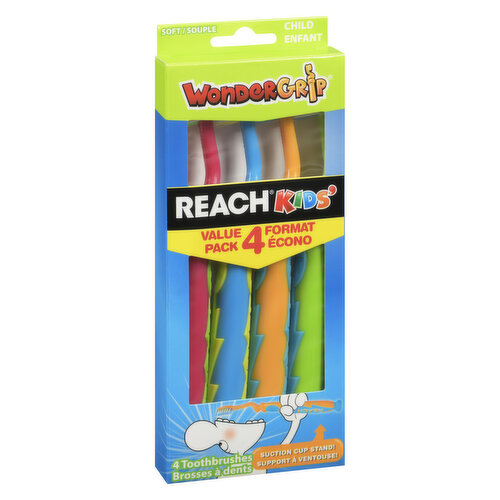 Johnson & Johnson - Kids Wonder Grip Toothbrushes Value Pack