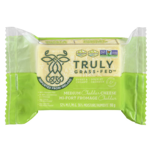 Truly Grass Fed - Cheddar Cheese Medium