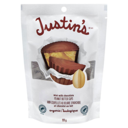 Justins - Mini Milk Chocolate Peanut Butter Cups Organic