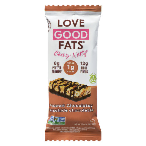 Love Good Fats - Nut Bar - Chewy Nutty Peanut Chocolatey