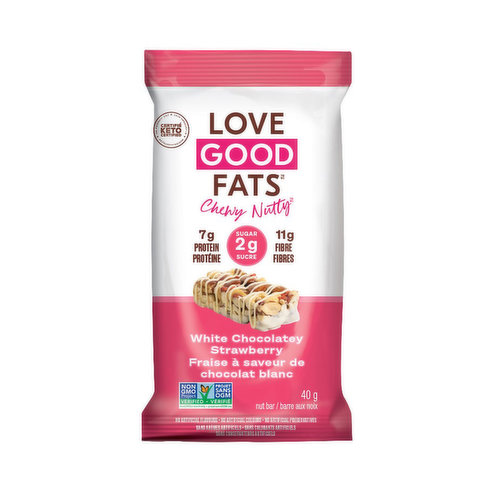 Love Good Fats - Chewy Nutty White Chocolate Strawberry Bar