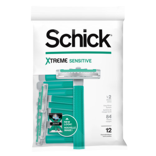 Schick - Men's Disposable Razors - Xtreme2  Sensitive