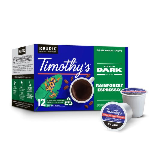 Timothy's - K-Cup Pods - Rainforest Espresso Extra Dark