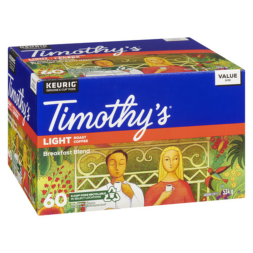 Timothy's - Breakfast Blend Light Roast Pods