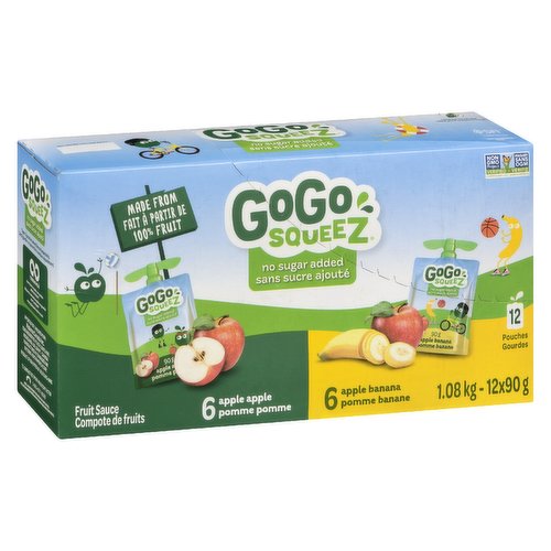 GoGo Squeez - Fruit Sauce, Apple Apple & Apple Banana