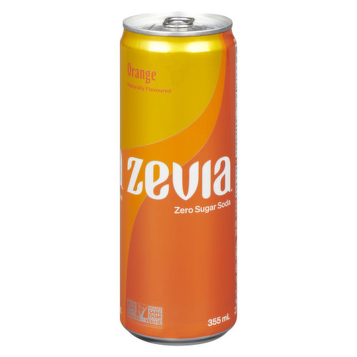 Zevia - Orange Soda, Sleek Can