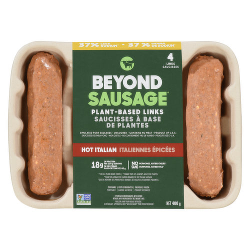Plant-Based Dinner Sausages, Uncooked. No Soy, No Gluten